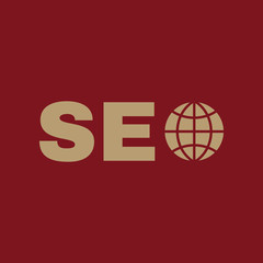 The SEO icon. WWW and browser, development, seo symbol. UI. Web. Logo. Sign. Flat design. App.