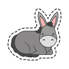 cute mule manger character vector illustration design