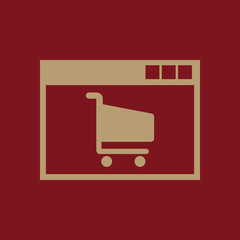 Online shopping icon. vector design. e-commerce, shopping symbol. web. graphic. JPG. AI. app. logo. object. flat. image. sign. eps. art. picture