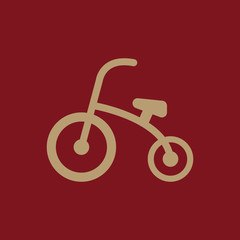 Tricycle icon. design. Bike, bicycle, Tricycle symbol. web. graphic. AI. app. logo. object. flat. image. sign. eps. art. picture - stock