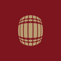 The Barrel icon. Cask and keg, beer, Barrel symbol. UI. Web. Logo. Sign. Flat design. App. Stock