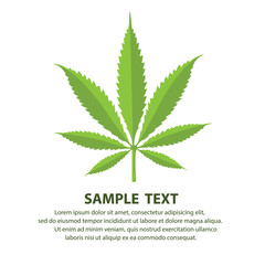 Medical marijuana cannabis vector flat