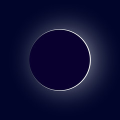 солнечное затмение, векторная иллюстрация