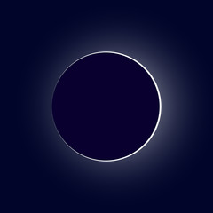 солнечное затмение, векторная иллюстрация