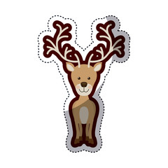 Reindeer icon. Christmas season decoration and celebration theme. Isolated design. Vector illustration
