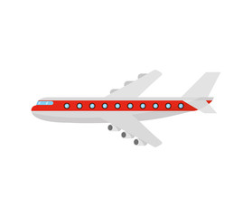 Fototapeta premium airplane flying isolated icon vector illustration design