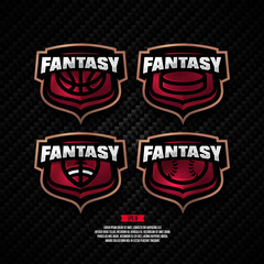 Fantasy sports logo design.
