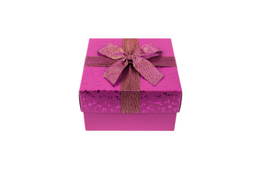 pinkd gift box isolate on white background