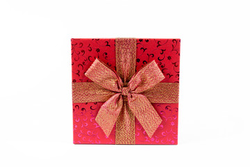 Red gift box isolate on white background