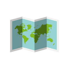 world map paper geography icon vector illustration design