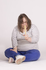 Fototapeta premium Ein Down Syndrom Mädchen