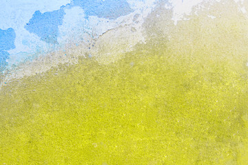 Vintage yellow and blue plaster background