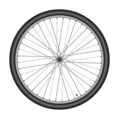 bicycle wheel on white background vector illustration