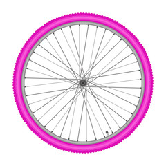 bicycle wheel on white background vector illustration