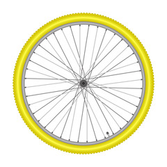 bicycle wheel on white background vector illustration