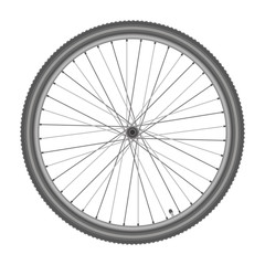 Obraz premium bicycle wheel on white background vector illustration