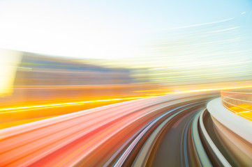 Speed motion in urban highway road tunnel
