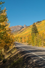 Scenic Colorado Mountain Highway in Fall