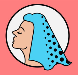 Woman's face icon