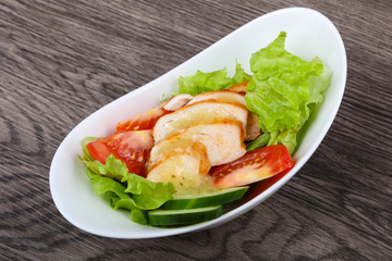 Salad with chicken breast