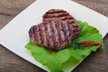 Grilled burget cutlet