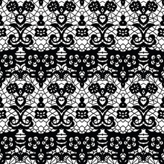 Fototapeta premium Lace seamless pattern with flowers