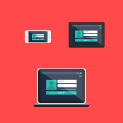 Web Template of Adaptive Login Form