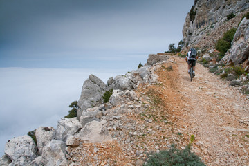 Obraz premium Sardinia between mountains and sea - Riding mountain bike