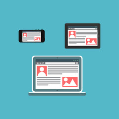 Web Template of Adaptive Site or Article Form