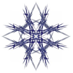 Abstract fractal with a dark blue pattern