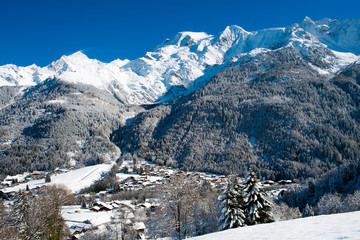 Fototapeta na wymiar Mont blanc winter