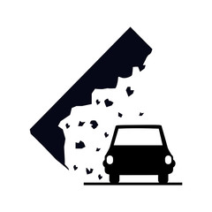 car road sign icon. Street information warning and guide theme. Isolated design. Vector illustration