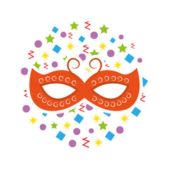party mask isolated icon vector illustration design