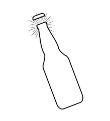 beer bottle isolated icon vector illustration design