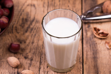 Almond milk in a glass