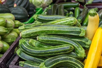 Organics zucchini at the farmers market