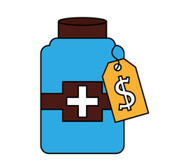 bottle drug isolated icon vector illustration design