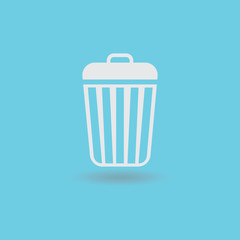 

Trash can icon vector isolated on white background. 