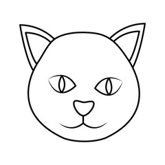 cute cat mascot isolated icon vector illustration design