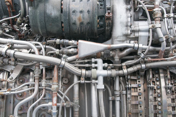 Triebwerkstechnik in einem Flugzeug
