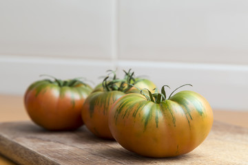 Raf tomatoes, salad greens