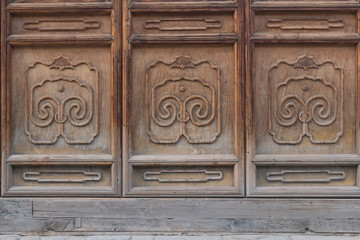 Chinense traditional pattern，Old gete ornament, Shooting in Beijing's alley