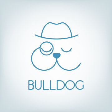 Vector bulldog logo. 