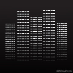 Stylized background with skyscrapers.