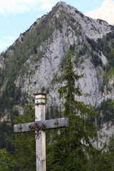 cross on a summit in Berchtesgaden
