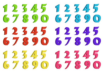 numbers vector symbol icon design logo isolated