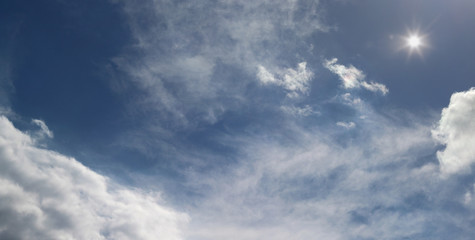 blue sky with white clouds