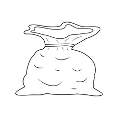 santa money bag, sack vector symbol icon design.