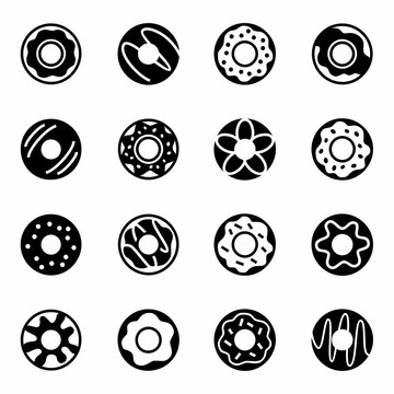 Vector Donut Icon Set