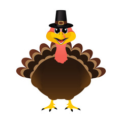 Turkey Pilgrimin hat on Thanksgiving Day
